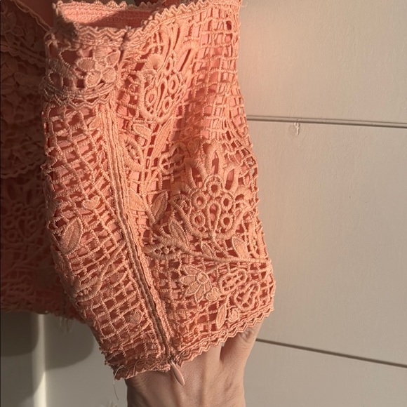 FARM Rio Pink Embellished Bustier corser giupure lace Top - Picture 5 of 5